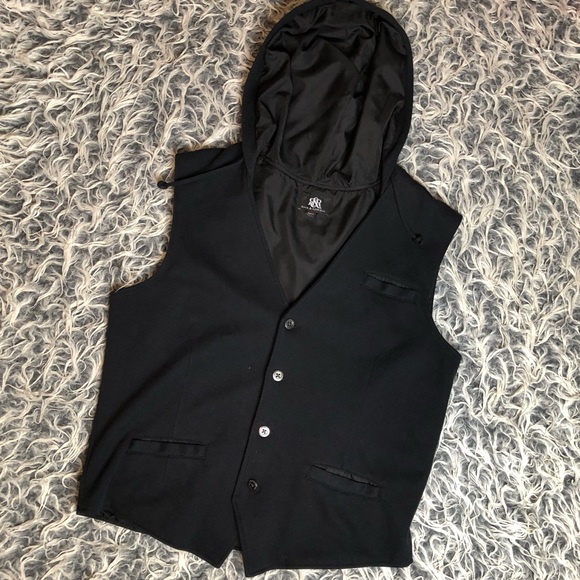 Mens Hooded Black Vest Xxl | Poshmark